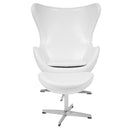 Melrose Egg Chair with Tilt-Lock Mechanism and Ottoman By Flash Furniture
