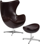 Melrose Egg Chair with Tilt-Lock Mechanism and Ottoman By Flash Furniture