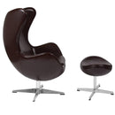 Melrose Egg Chair with Tilt-Lock Mechanism and Ottoman By Flash Furniture