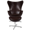 Melrose Egg Chair with Tilt-Lock Mechanism and Ottoman By Flash Furniture