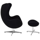 Melrose Egg Chair with Tilt-Lock Mechanism and Ottoman By Flash Furniture