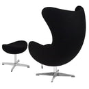 Melrose Egg Chair with Tilt-Lock Mechanism and Ottoman By Flash Furniture