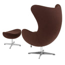 Flash Furniture Wool Fabric Egg Chair with Tilt-Lock Mechanism and Ottoman