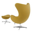 Flash Furniture Wool Fabric Egg Chair with Tilt-Lock Mechanism and Ottoman