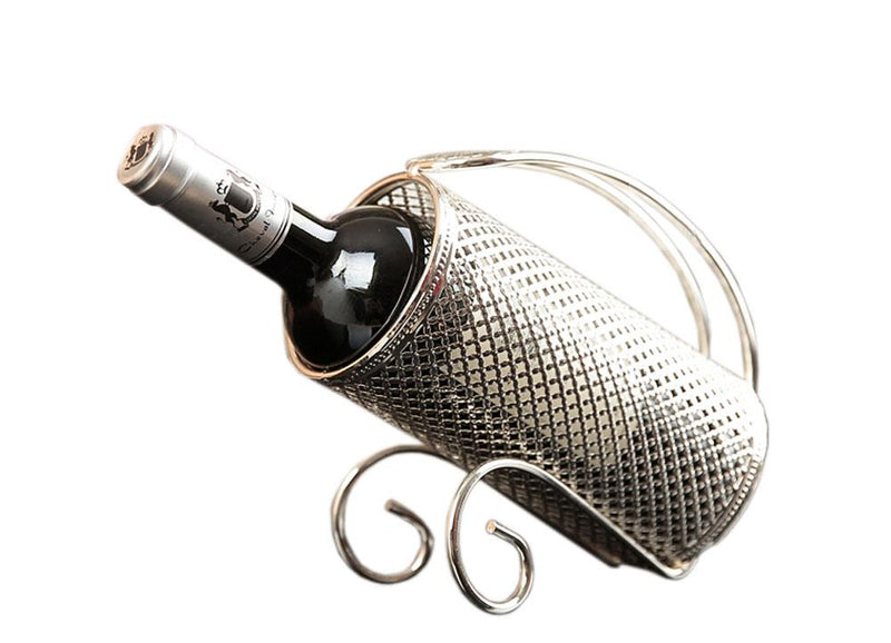 [Sunflower] Silvered Elegant Wine Rack Storage Organizer Display Holder