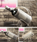 [Sunflower] Silvered Elegant Wine Rack Storage Organizer Display Holder