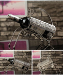 [Gladiator] Silvered Elegant Wine Rack Storage Organizer Display Holder