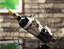 [Grape Leaf] Ironwork Creative Wine Rack Storage Organizer Display Holder Bronze