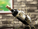 [Grape Leaf] Ironwork Creative Wine Rack Storage Organizer Display Holder Golden