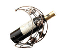 [Moon Shaped]Ironwork Creative Wine Rack Storage Organizer Display Holder Bronze