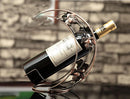 [Moon Shaped]Ironwork Creative Wine Rack Storage Organizer Display Holder Bronze