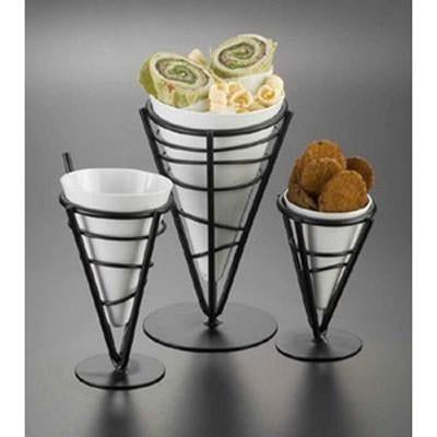 American Metalcraft MELFCW475 5.75 oz White Melamine Fry Cone