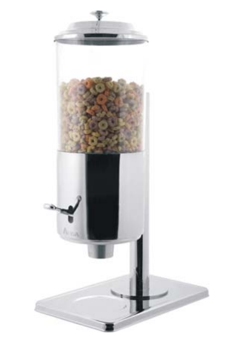 Omega Deluxe AT90123 Single Cereal Dispenser - Stainless Steel Finish