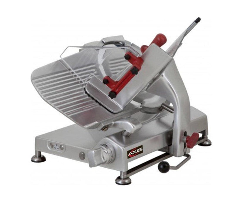 Axis AX-S13G Manual Aluminum Meat Slicer - 13” Blade, 1/2 HP, Gear Drive