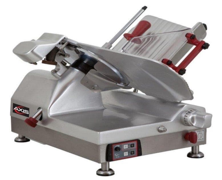 Axis AX-S13GA Automatic Aluminum Meat Slicer - 13" Blade, 3/5 HP, Gear Drive