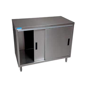 BK Resources BKDC-2472S  72"W x 24"D Work Table Cabinet Base with Sliding Doors