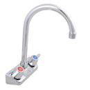 BK Resources BKF-W-5G-G Splash Mount Faucet with 5” Gooseneck Spout- Lead Free