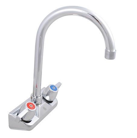 BK Resources BKF-W-5G-G Splash Mount Faucet with 5” Gooseneck Spout- Lead Free