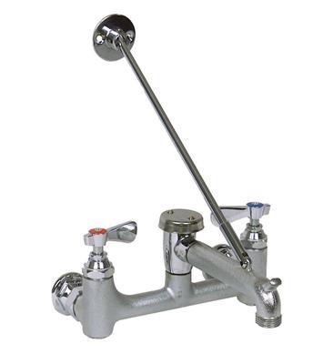 OptiFlow Service Faucet, with vacuum breaker, splash-mounted, 8" OC, 6-1/2" spout