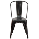 Flash Furniture Metal Indoor-Outdoor Stackable Chair