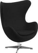 Flash Furniture Wool Fabric Egg Chair With Tilt-Lock Mechanism