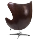 Flash Furniture Leather Egg Chair With Tilt-Lock Mechanism