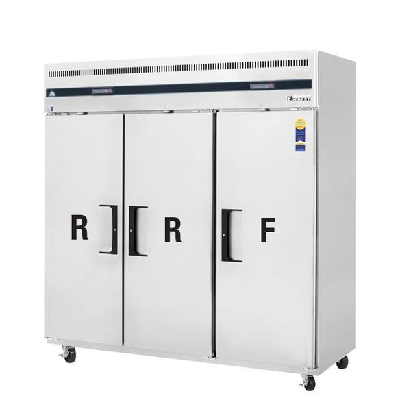 Everest ESRF3 3 Door Upright Reach-In Dual Temp