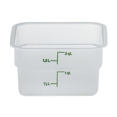 Cambro 2SFSPP-190 2 Qt Green Square Translucent Container