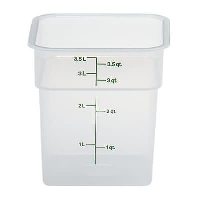 Cambro 4SFSPP-190 4 Qt Green Square Translucent Container