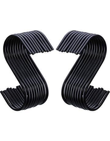 Canarac Chrome/Black Epoxy "S" Hooks - Sold Individually