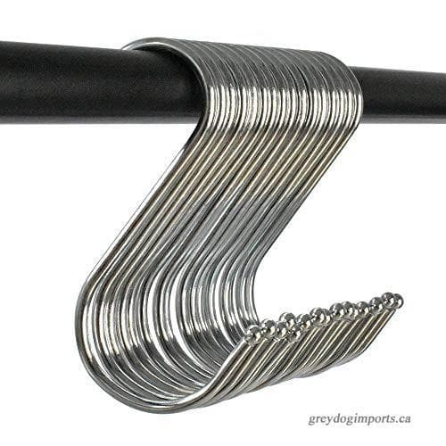 Canarac Chrome/Black Epoxy "S" Hooks - Sold Individually