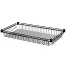 Canarac Individual Chrome/Black Epoxy Wire Shelf Baskets - Various Sizes