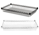 Canarac Individual Chrome/Black Epoxy Wire Shelf Baskets - Various Sizes