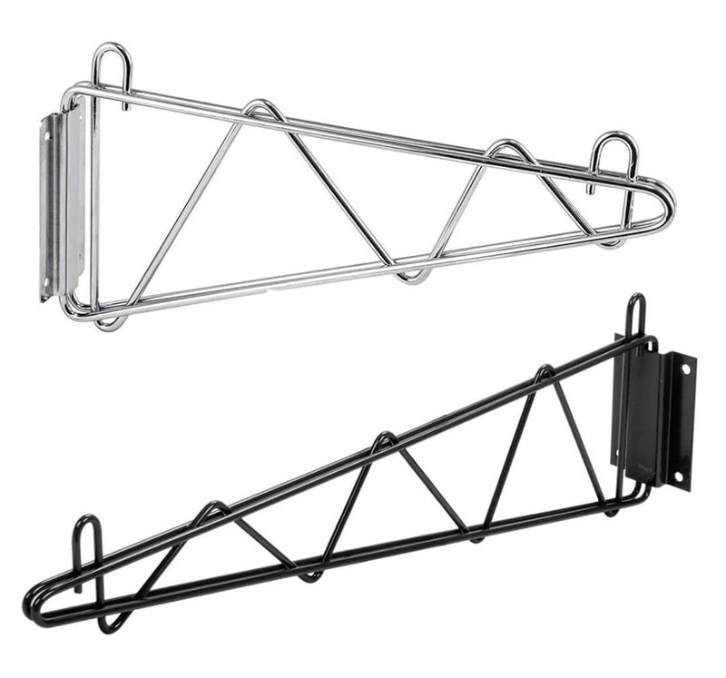Canarac Wire Chrome/Black Epoxy Wall Brackets (Set of 2)