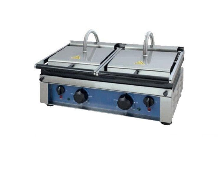 Canco OTM5530 Large 12" x 22" Double Press Panini Grill - Ribbed Cooking Surface