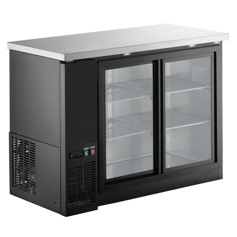 Canco BB-2449 Commercial 49" Double Glass Door Back Bar Cooler - Swing & Sliding Door Options