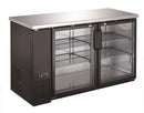 Canco BB-2461 Commercial 61" Double Glass Door Back Bar Cooler - Swing & Sliding Door Options