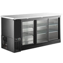 Canco BB-2473 Commercial 73" Triple Glass Door Back Bar Cooler - Swing & Sliding Door Options