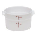 Cambro RFS2 2 Qt Round Container  White Poly