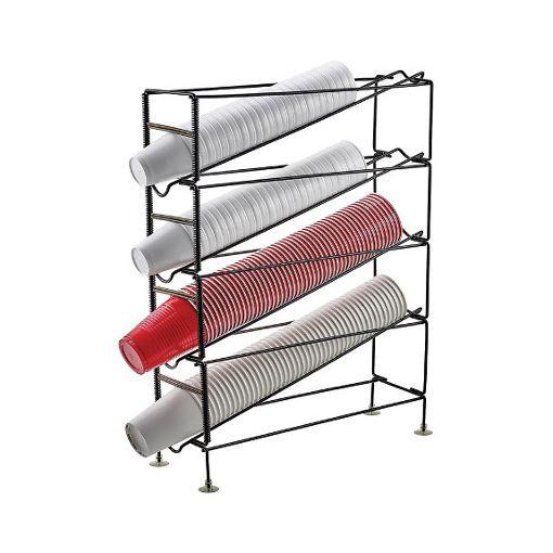 Winco CDR-4 Metal 4 Tier 24 3/4" Cup Dispensing Rack