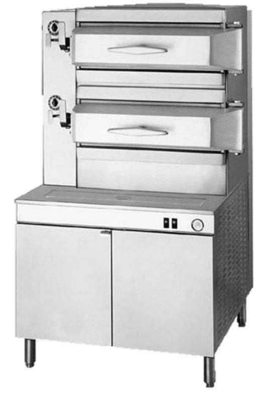 Cleveland PDM-2 Direct Steam 16 Pan Pressurized Floor Steamer with Boiler Base