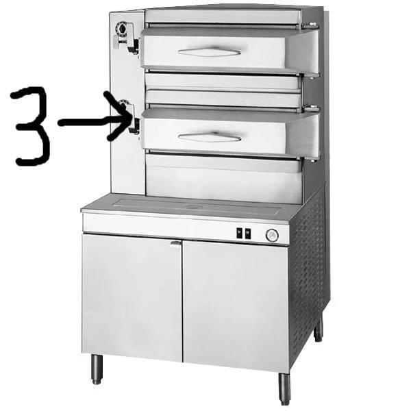 Cleveland PEM-3 24 Pan Electric Pressurized Floor Steamer with Boiler Base