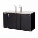 Everest EBD3-24 68" Black Two Section Direct Draw Keg Refrigerator