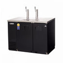 Everest EBDS2-24 49" Black Two Section Direct Draw Keg Refrigerator