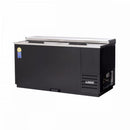 Everest EGC65 64-5/8" Black Solid Slide Lid Glass and Plate Chiller