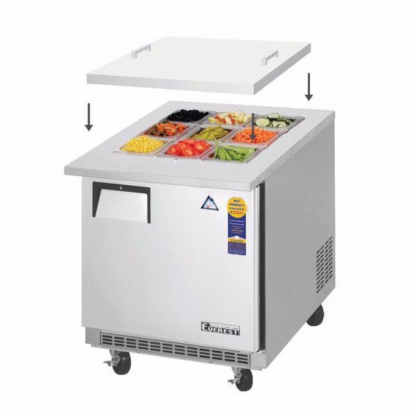 Everest EOTP1 27-3/4" One Section Back Mount Open Top Prep Table