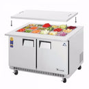 Everest EOTP2 47-1/2" Two Section Back Mount Open Top Prep Table 