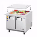 Everest EOTPS2 35-5/8" Two Section Back Mount Open Top Prep Table