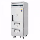 Everest ESR1D2 One Section Half Door and Drawer Combo Upright Reach-In Refrigerator - 23 Cu. Ft.