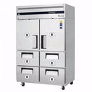 Everest ESR2D4 Two Section Two Half Door and Drawer Combo Upright Reach-In Refrigerator